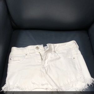White Jean shorts